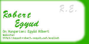 robert egyud business card