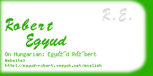 robert egyud business card